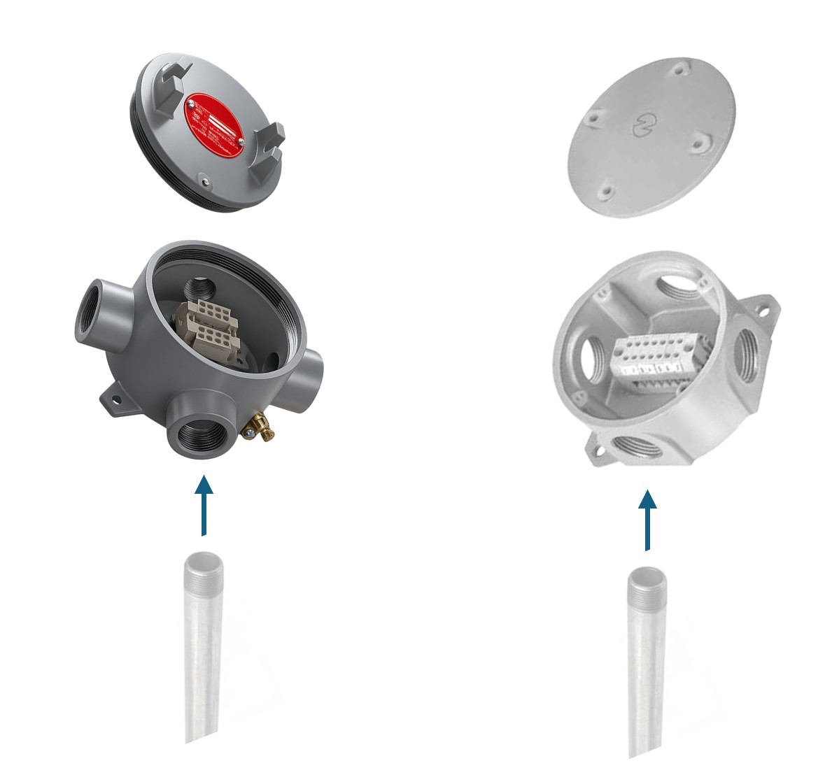 Aplicação da caixa de passagem